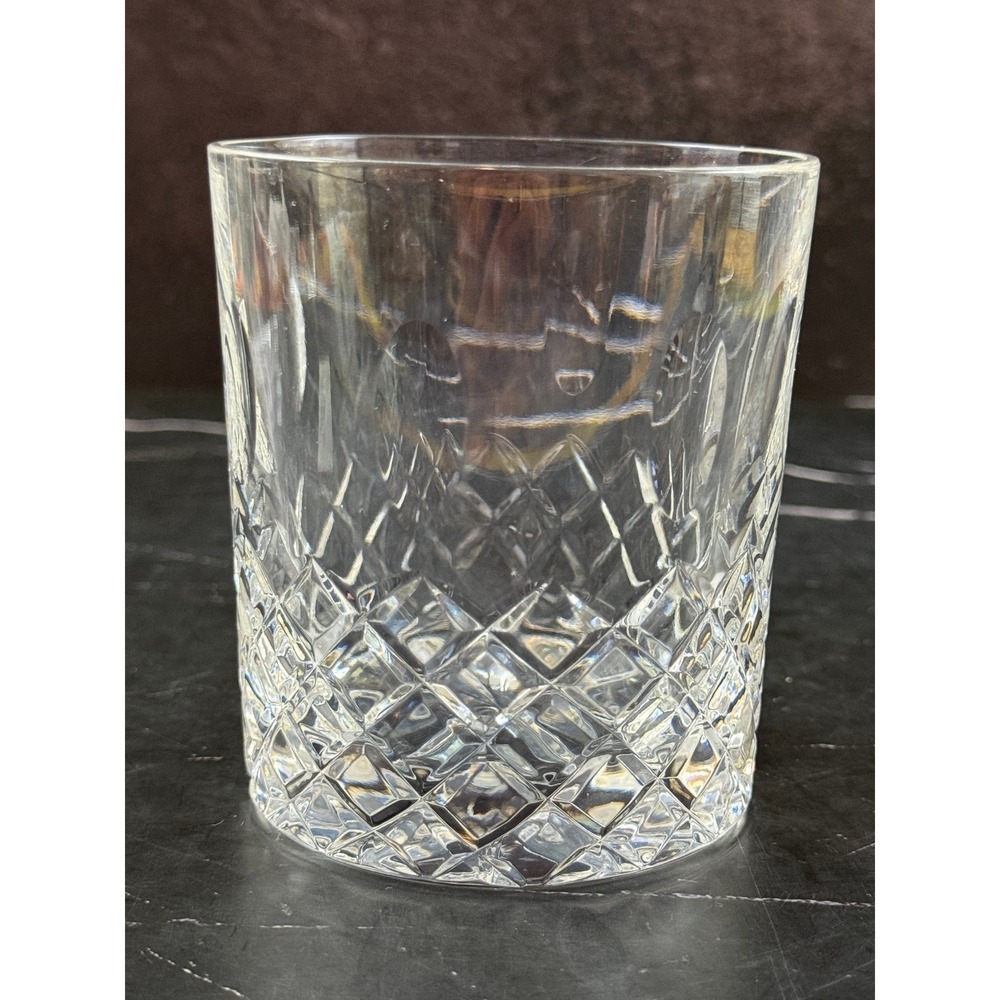 VTG Cut Crystal Whiskey Rocks Old Fashioned Glass 3 3/4in Tall MINT!